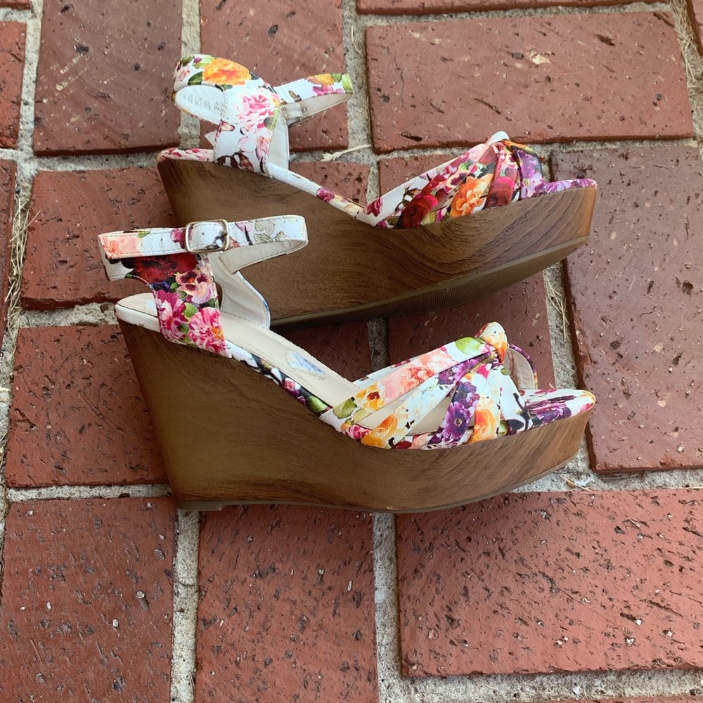 Colorful Floral Wedges